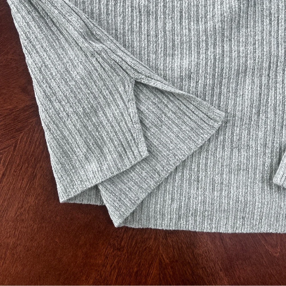 Green Mock Neck Knit Sweater